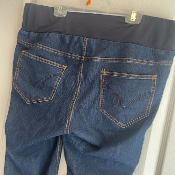 Women’s Oh Mama Blue Denim Straight Leg Maternity Jeans Size L - Picture 7 of 8